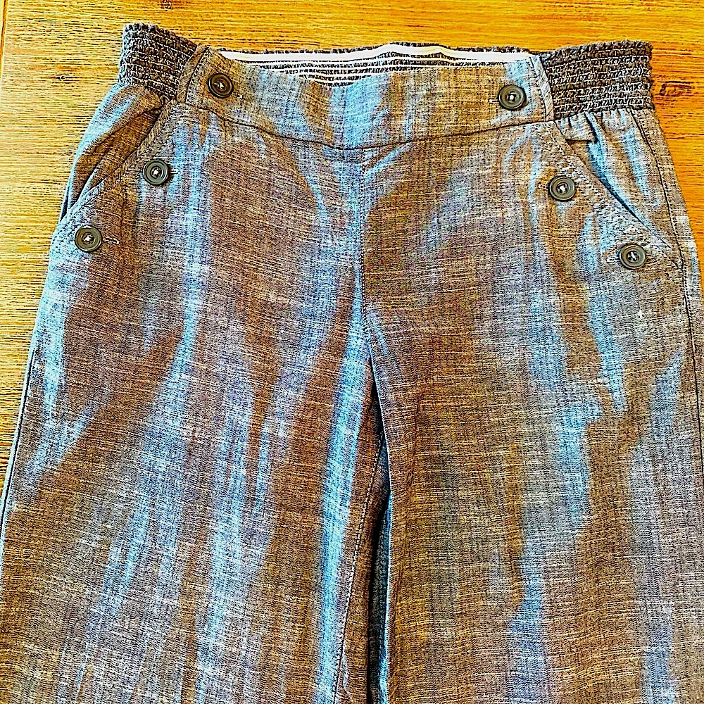 Grey pull on stretchy trouser pants